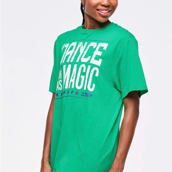 Zumba Fitness Tops - Zumba Fitness Green Short Sleeve Tee